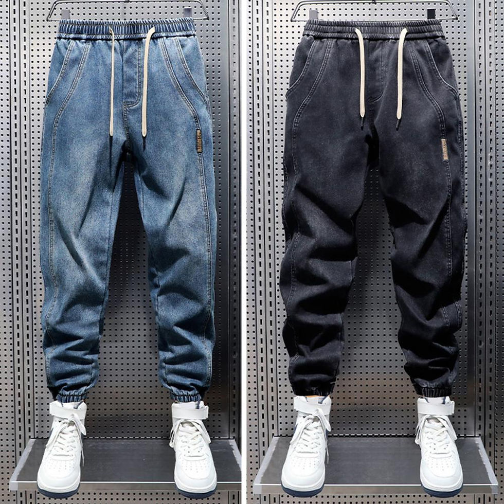 Miniatura: Pantalon avec liens aux jambes, poches et taille élastique.