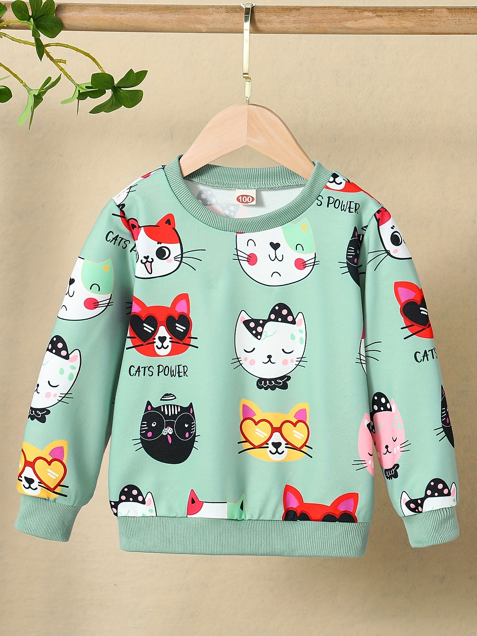 Miniatura: Sweatshirt fille avec imprimé chat mignon