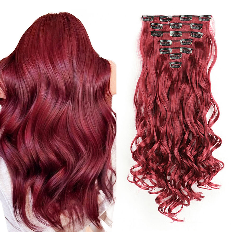 Miniature : Extensions de cheveux à clips 7 pièces pour tête complète, 22 pouces