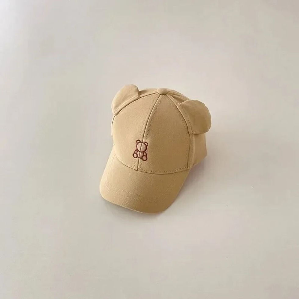 Miniatura: Casquette pour bébé motif ours cartoon, réglable,