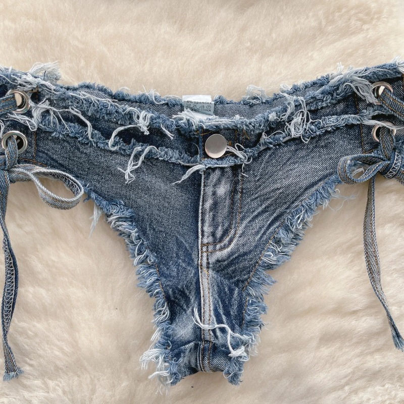 Thumbnail: Maillot de bain pour femme, style sexy effet denim