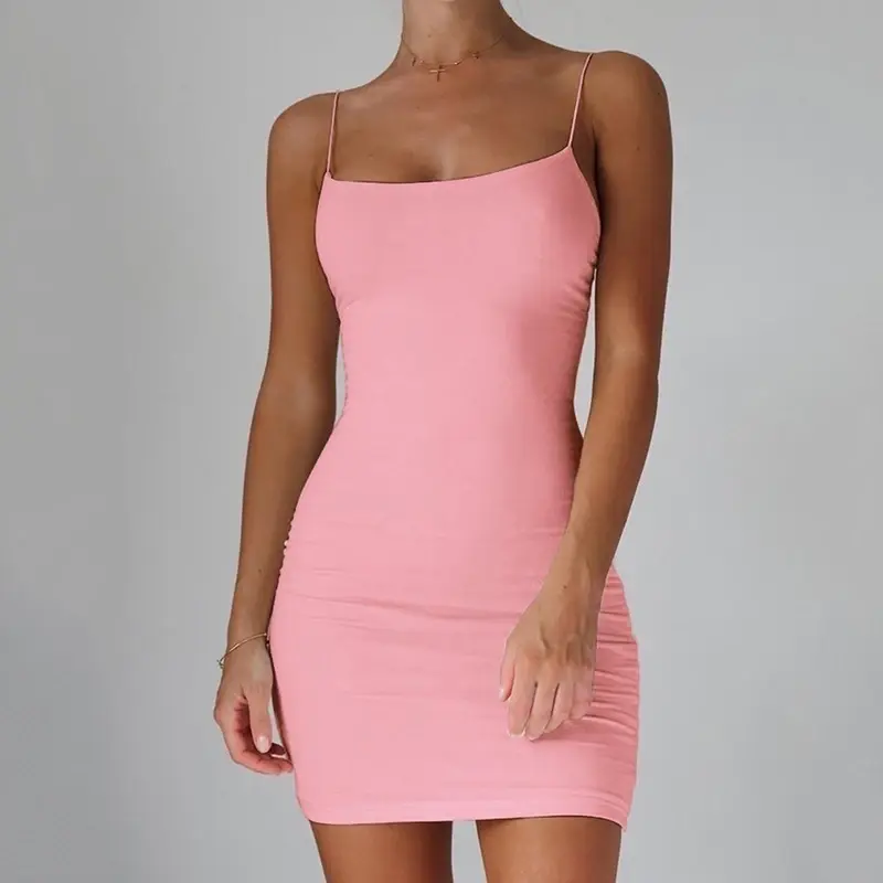 Miniature : Robe mini d’été 2026 pour femme avec fines bretelles
