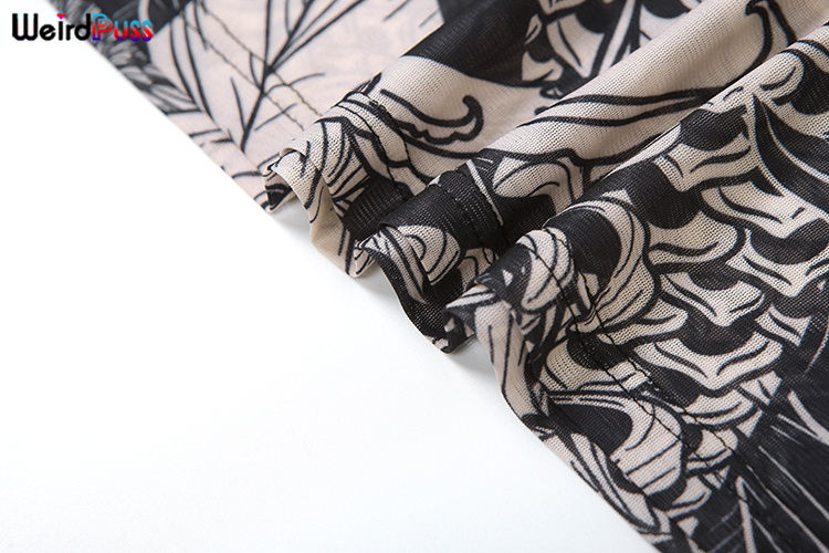 Miniature : Robe longue femme en maille imprimée