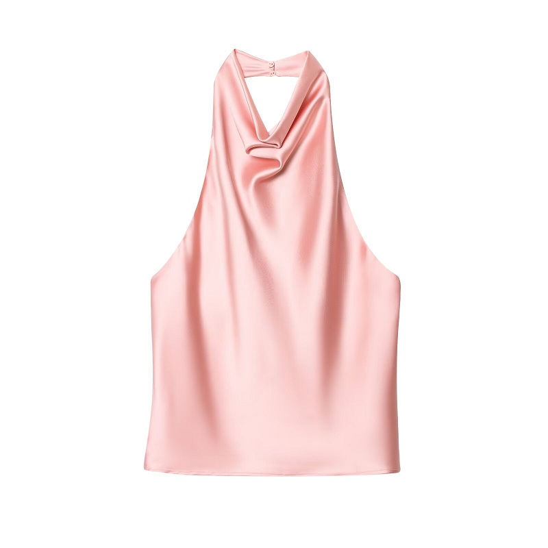 Miniature : Haut dos nu en satin pour femme