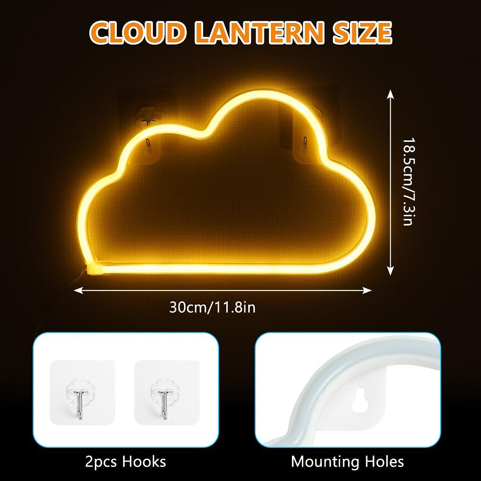 Thumbnail: Cloud Neon Signs & Lights for Wall Decor, Warm White LED Night Light.