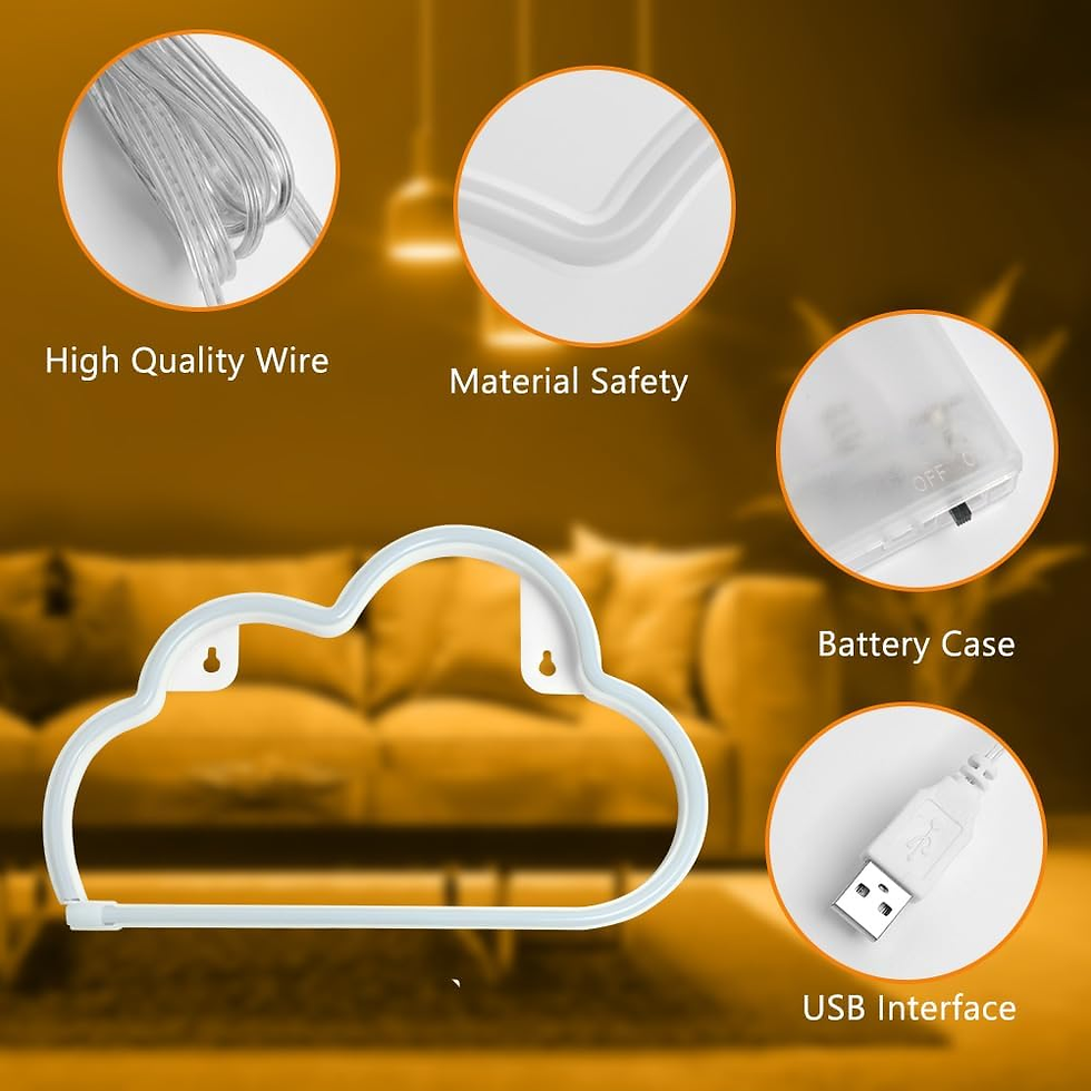 Thumbnail: Cloud Neon Signs & Lights for Wall Decor, Warm White LED Night Light.