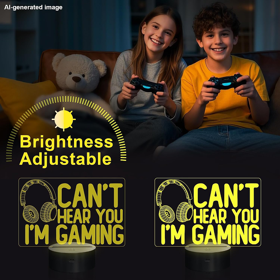 Thumbnail: Can'T Hear You I'M Gaming Night Light, Headset Graphic 
