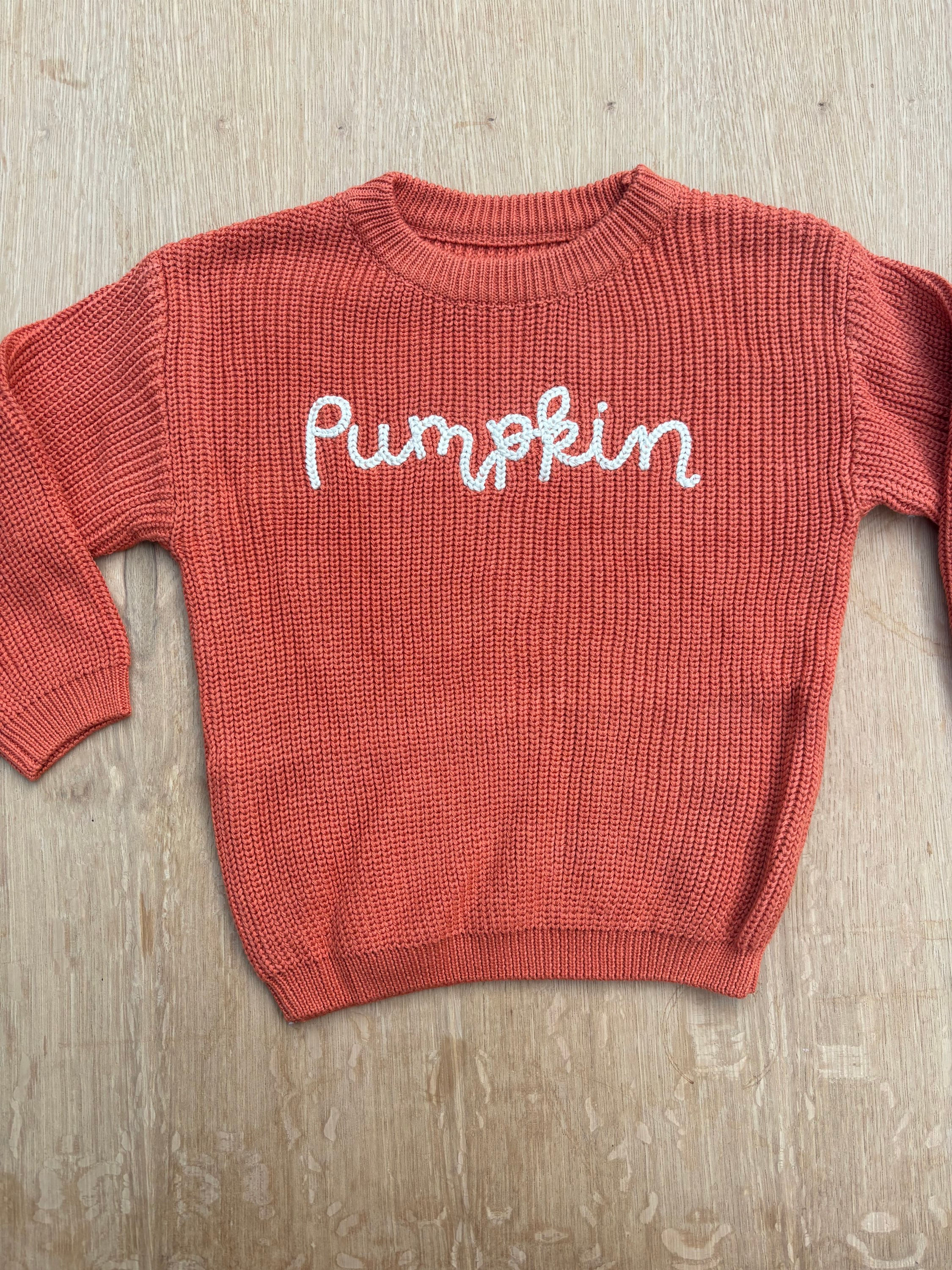 Orange Pumpkin Oversized Knit