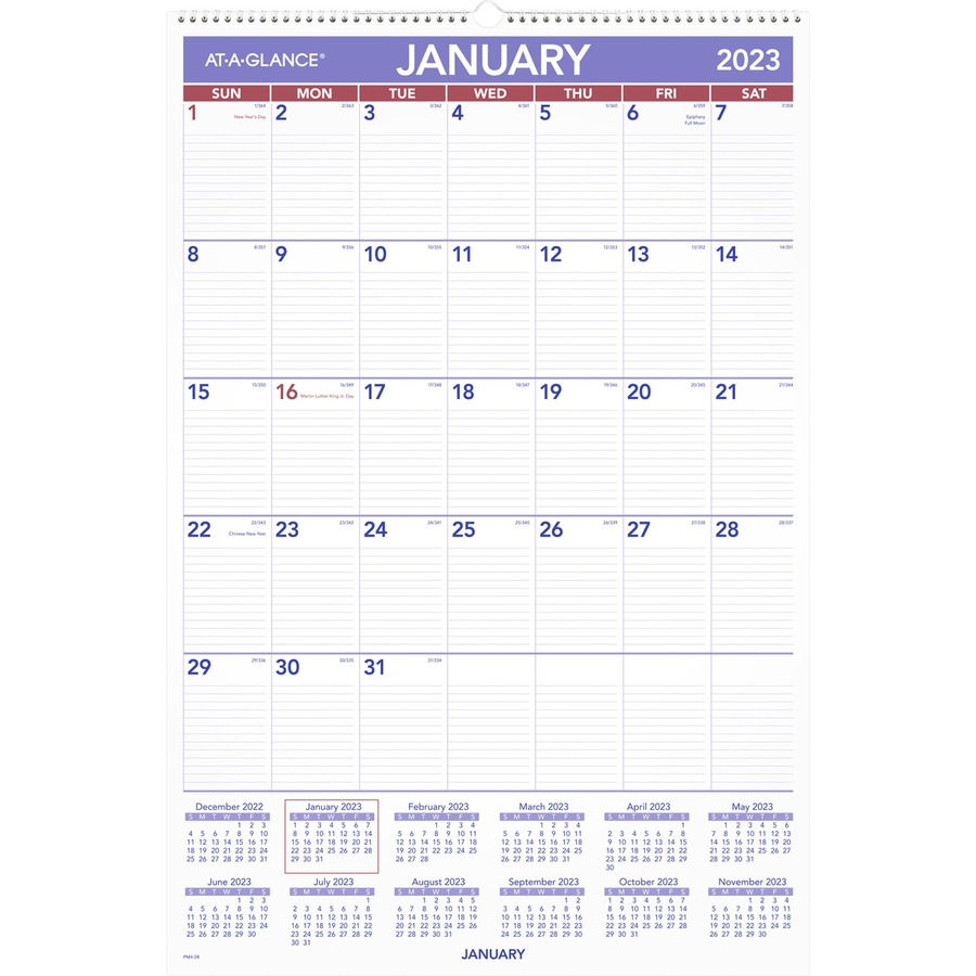 At-A-Glance Monthly Wall Calendar