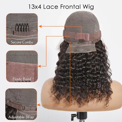 Thumbnail: 150% Density 13x6 Glueless Lace Wig 3D Cap Pre-bleached Lace Front W