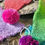 Thumbnail: HAND KNITTED BUNTING, 1.95 metre length + ties, 8 flags that are multi coloured