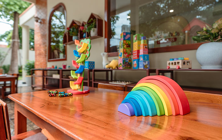 Potted plants corner at Orange Crest Preschool Phnom Penh Toul Kork logo | Montessori and play-based preschool Cambodia