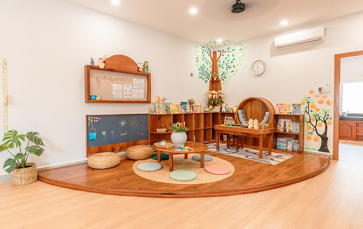 Reception and lobby at Orange Crest Preschool, Toul Kork Phnom Penh