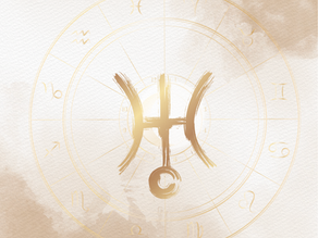 neptune retrograde astrology gold with beige background