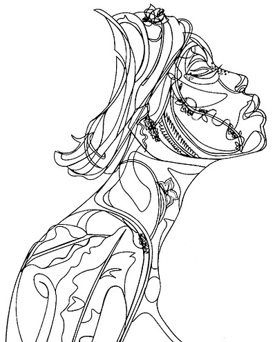 Mother Earth Line Art