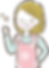 右手を握ってウインクをしている女性