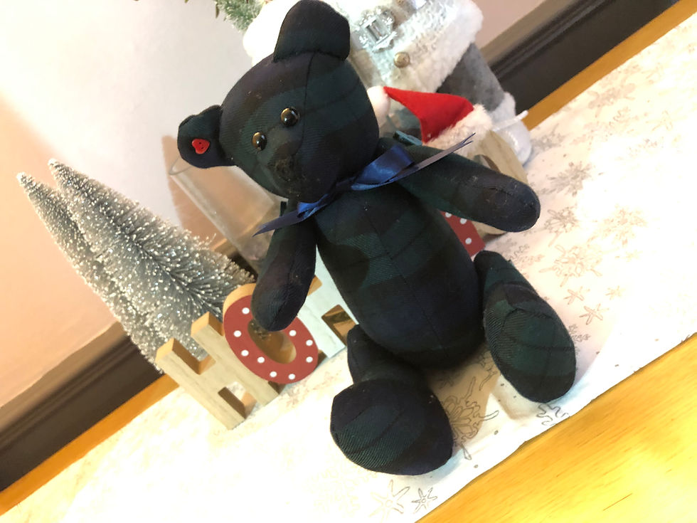 Thumbnail: Dougal - Teddy Bear in Black Watch Tartan
