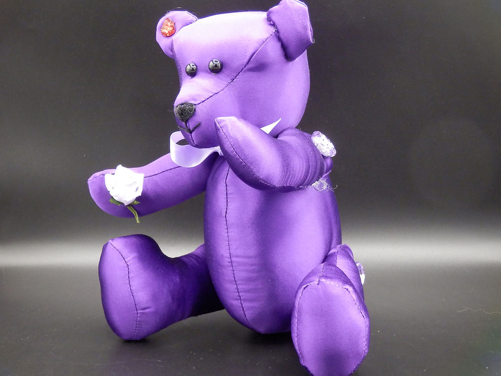 Thumbnail: Pauline the Bridesmaid Teddy Bear - in Purple