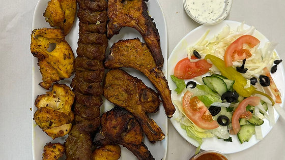 Lamb Chops, Chicken Tikka & Kobida