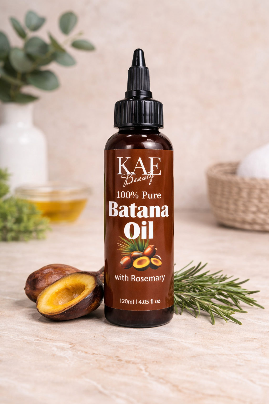 KAE Beauty Batana Hair Oil with Rosemary & Castor Oil – 120ml