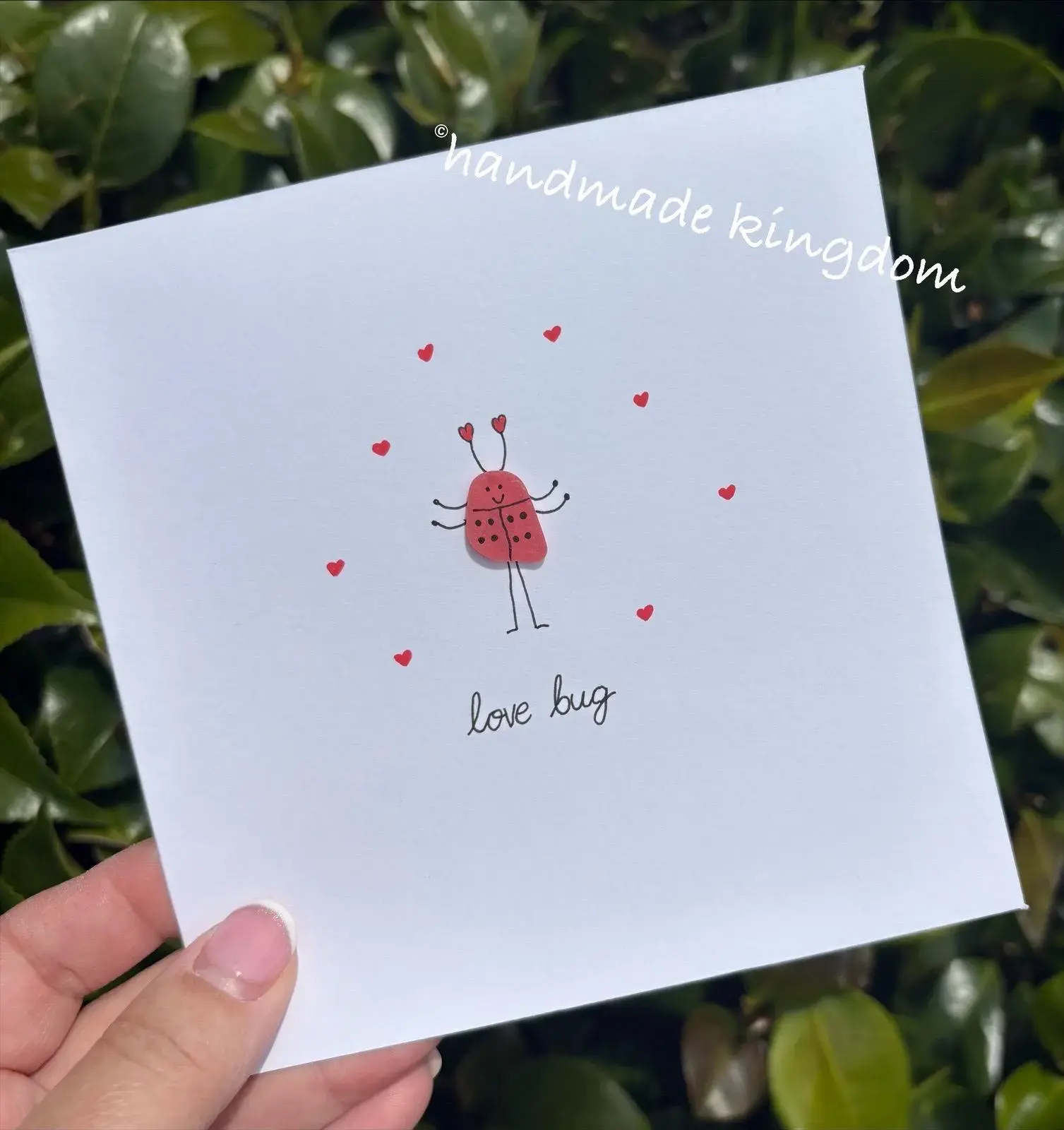 Love Bug Sea Glass Greetings Card