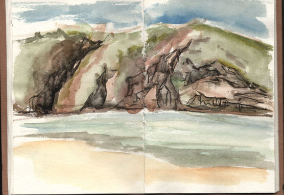 Aquarelle sur carnet. Art d'Annso, Anne-Sophie Llobel. Dessin.