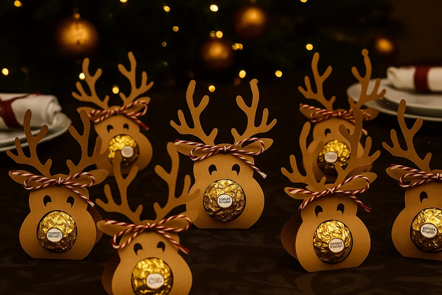 Elch-Geschenkverpackung aus Kraftpapier