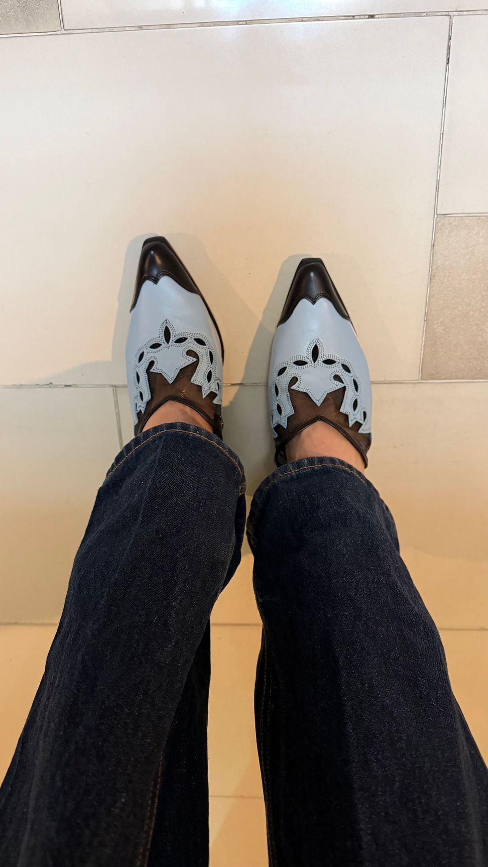 Thumbnail: Clint Mules in mesh and Chalk Blue