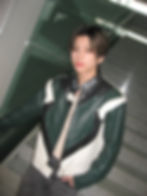 Thumbnail: Rich Cast Leather Racing Jacket - Rich Cast Green