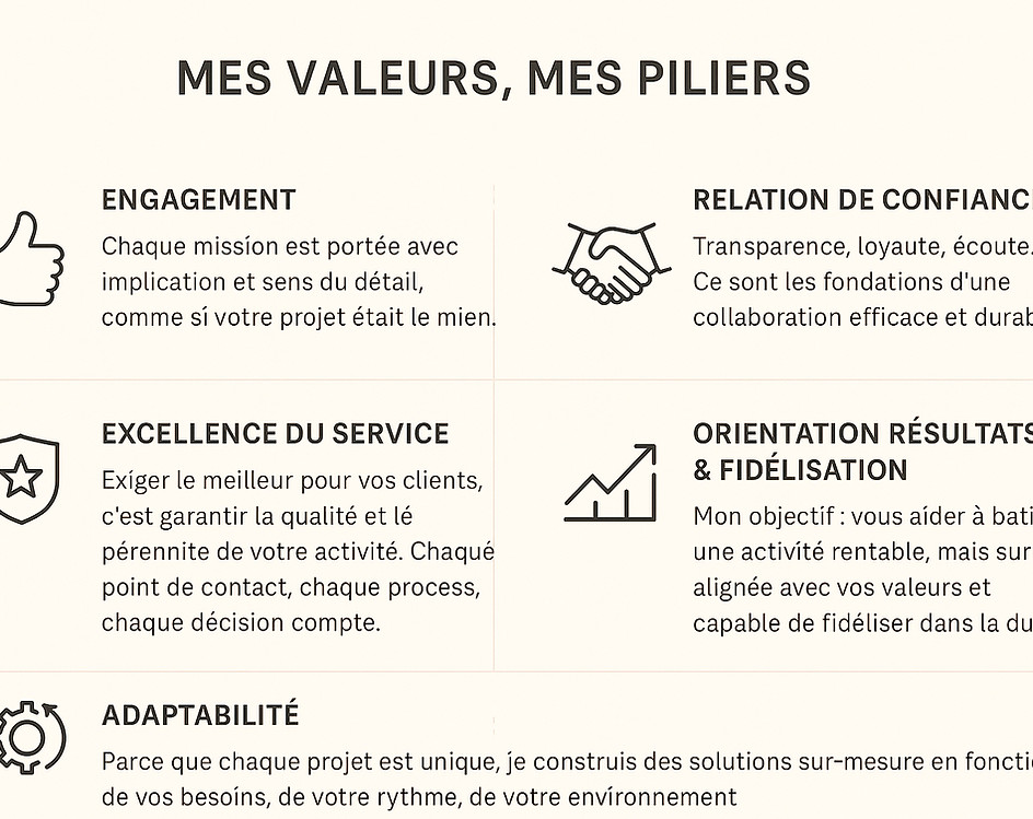valeurs et piliers Maé insight consultancy