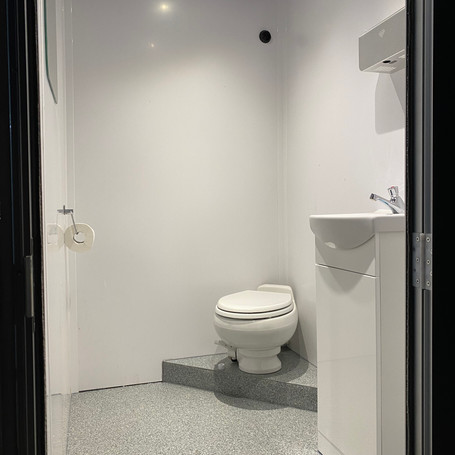 Drivable toilet van
