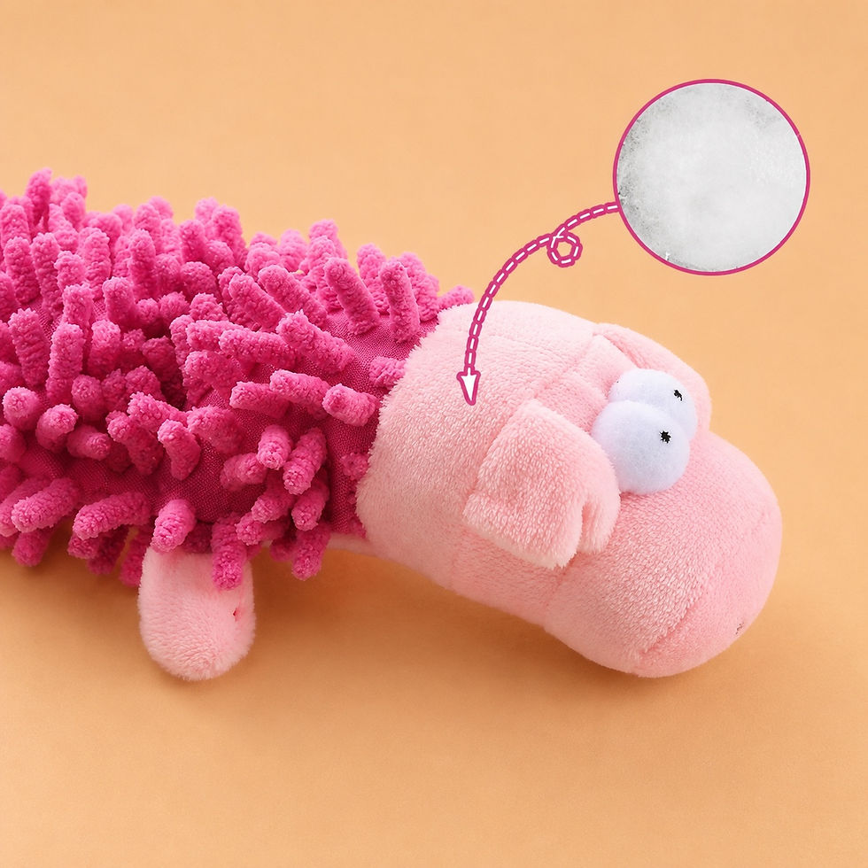 Thumbnail: Interactive Plush Squeaky Dog Toy for Play & Chewing