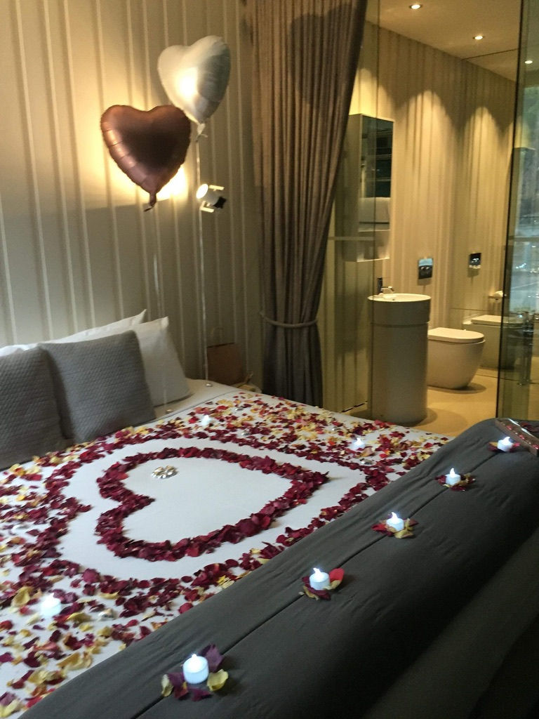 Thumbnail: Ultimate Rose Petal Package with Champagne, Candlelights and Balloons