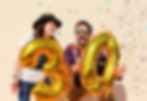 30th Birthday Celebration balloon arrangement