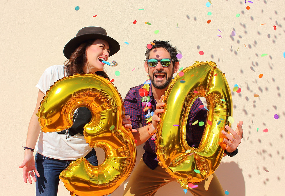 30th Birthday Celebration balloon arrangement
