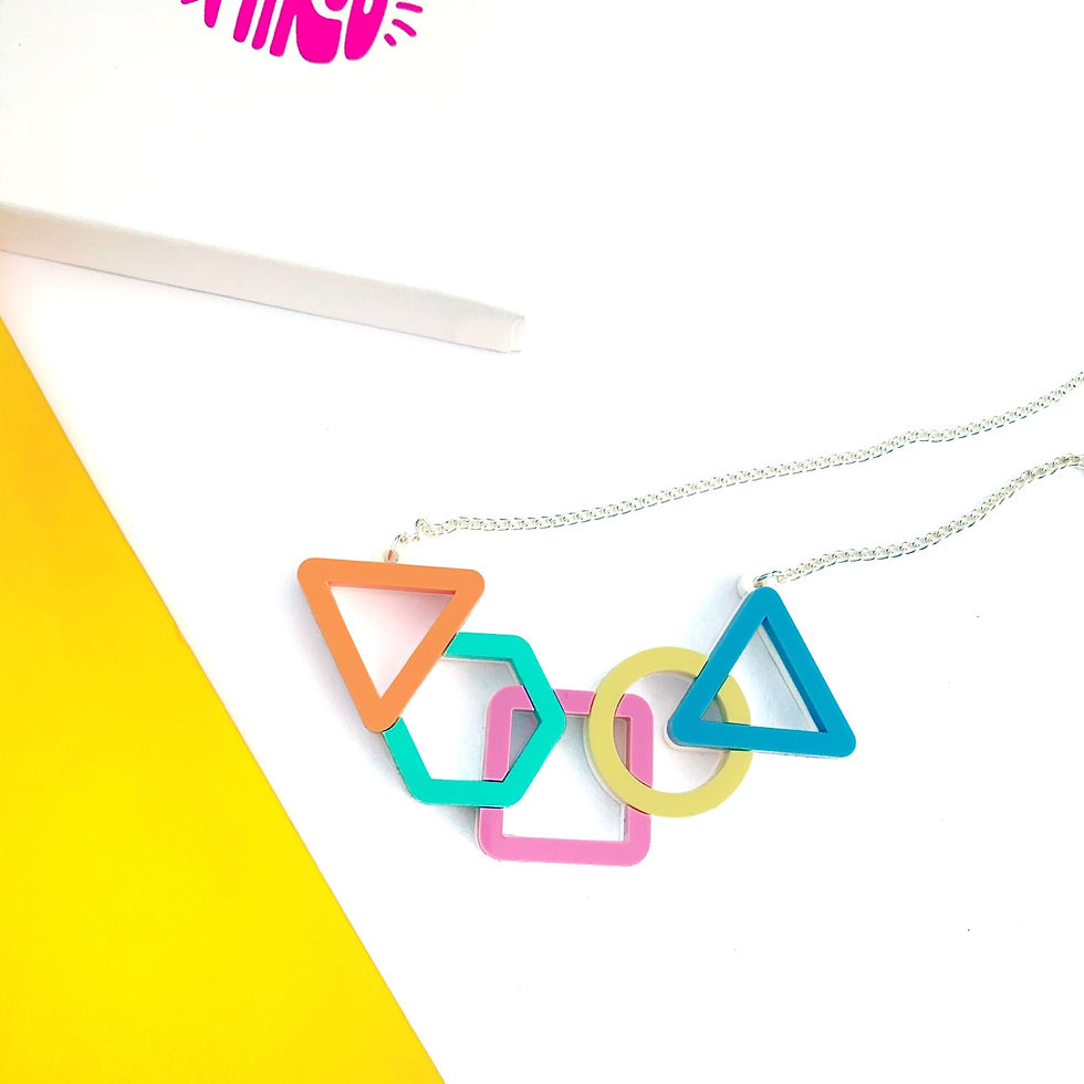 Thumbnail: Pastel shapes necklace 