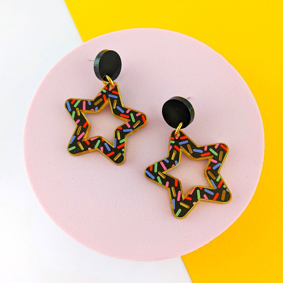 Thumbnail: acrylic star earrings