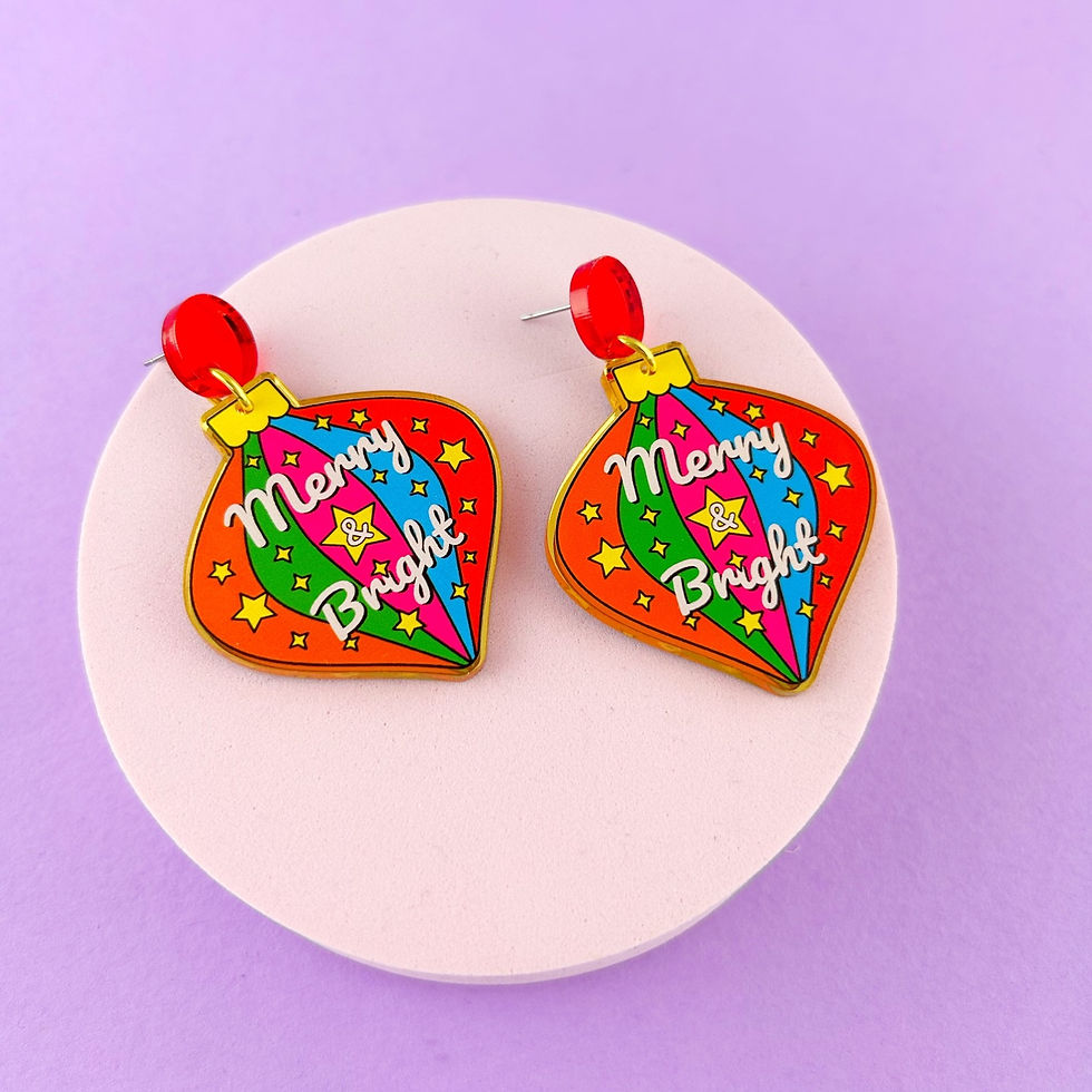 Thumbnail: acrylic christmas earrings