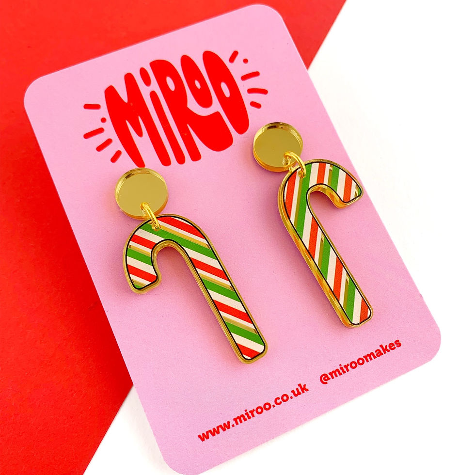 Thumbnail: Candy cane earrings 