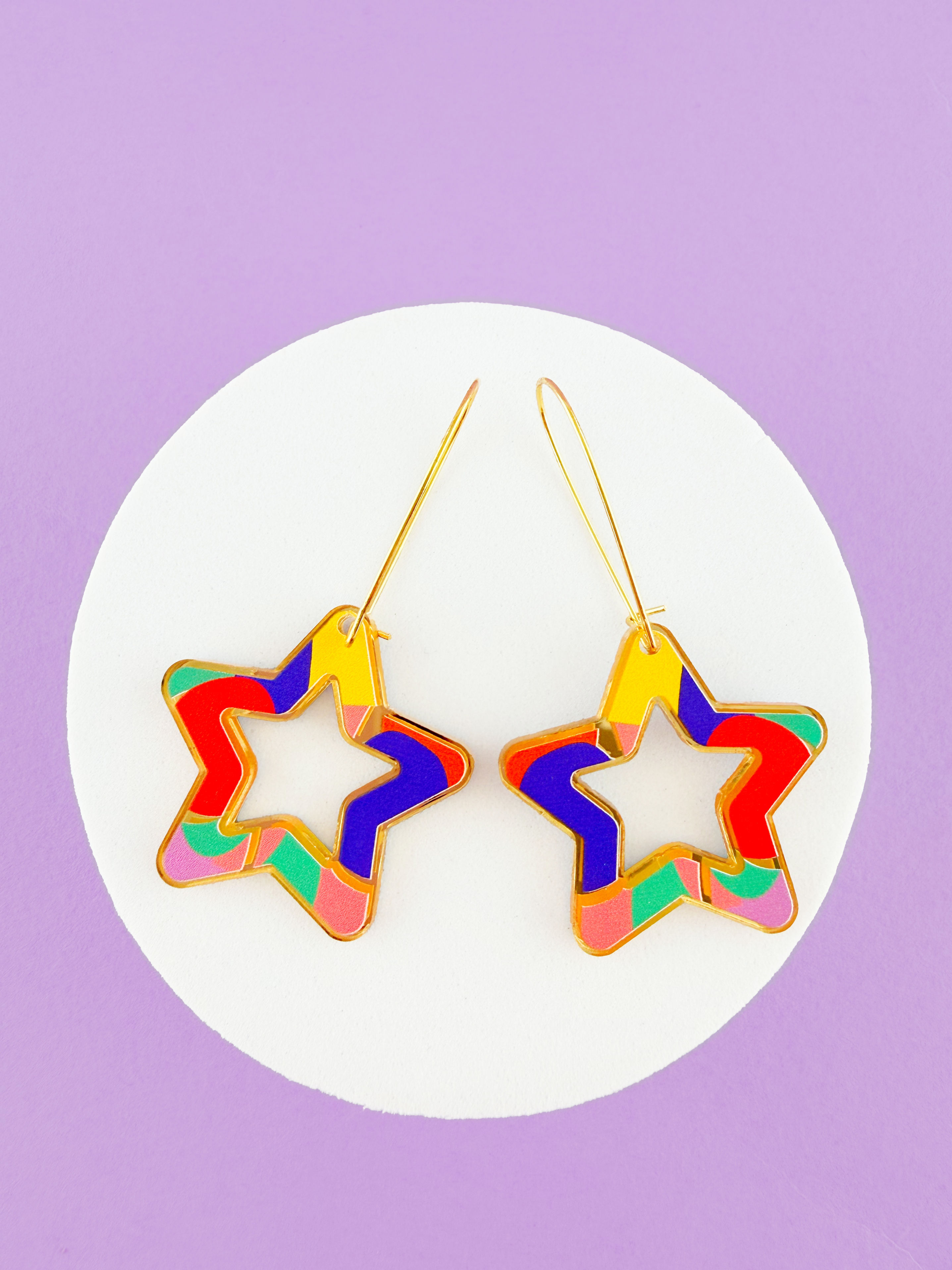 Abstract Star Statement Earrings