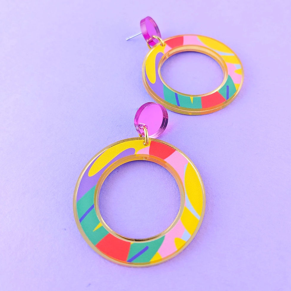 Thumbnail: tropical pattern earring