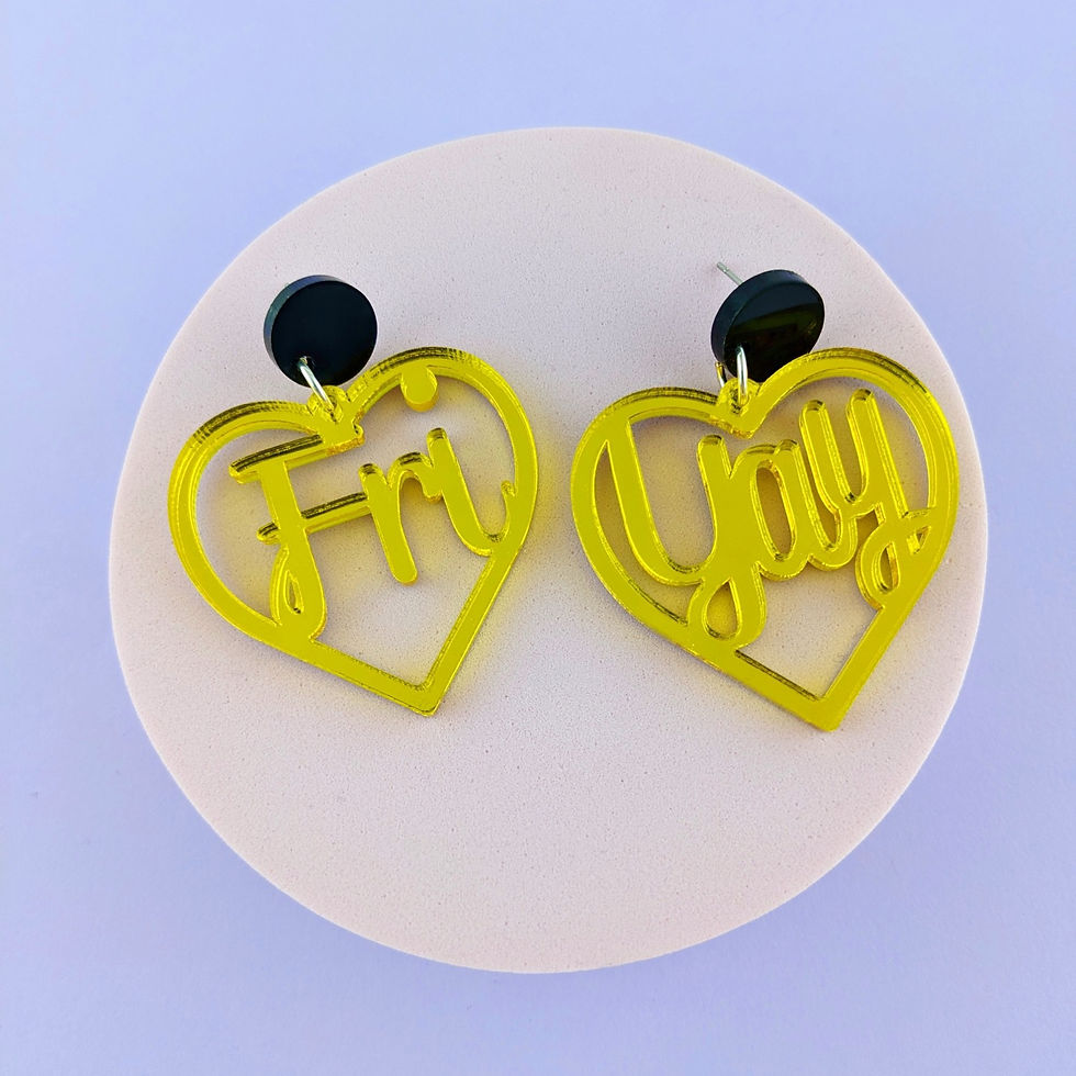 Thumbnail: Yellow Mirror Fri-yay earrings