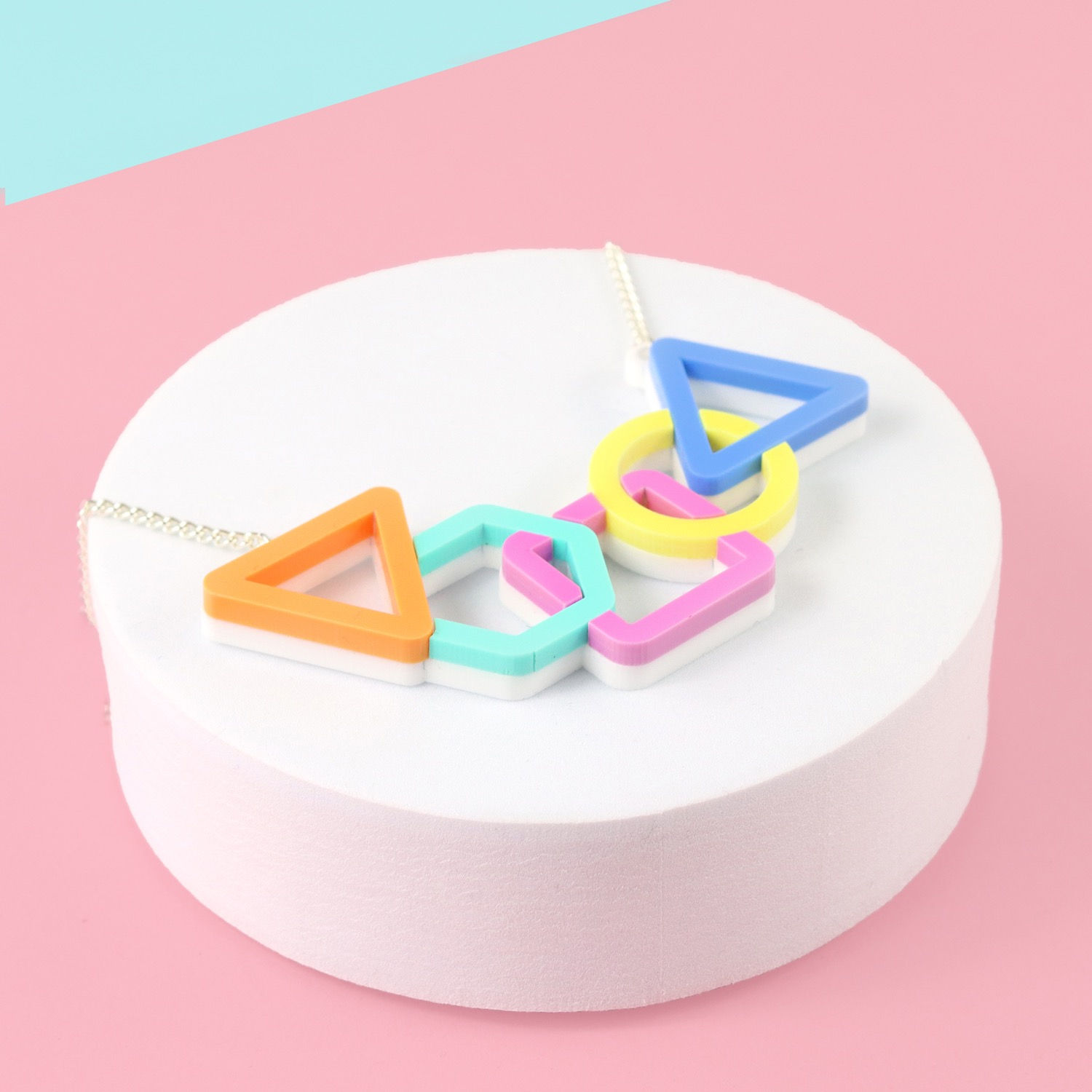 Pastel shapes necklace 