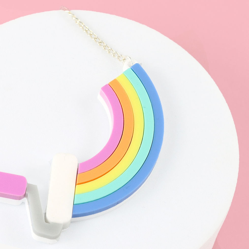 Thumbnail: rainbow roller necklace
