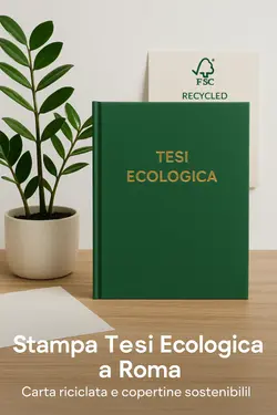 Stampa tesi ecologica su carta riciclata con copertine sostenibili