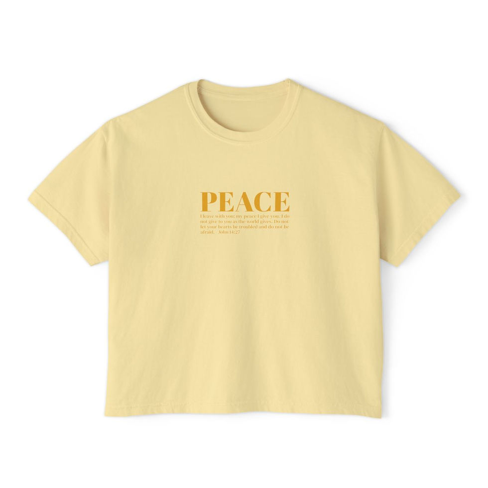 Thumbnail: Peace - John 14:27 - boxy tee
