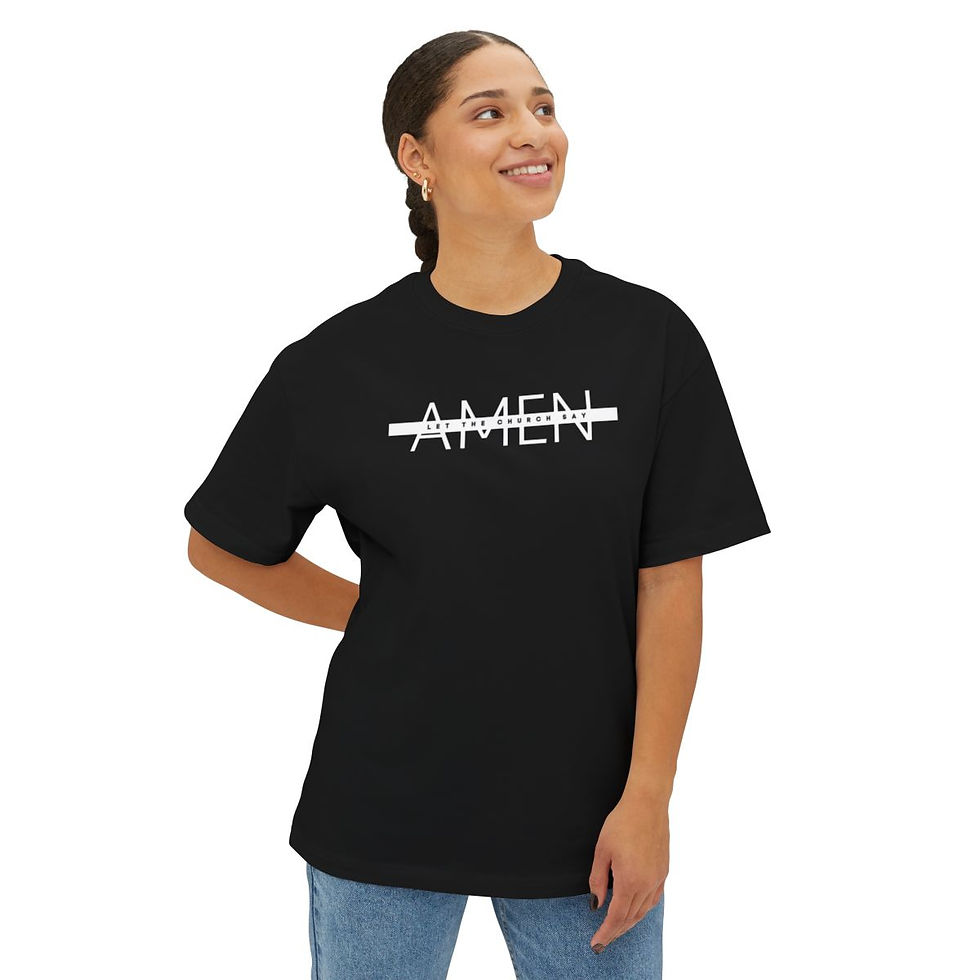 Thumbnail: Let the Church Say Amen - Oversized Tee
