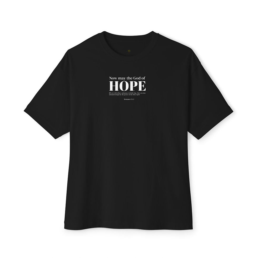 Thumbnail: Hope - Romans 15:13 - oversized tee