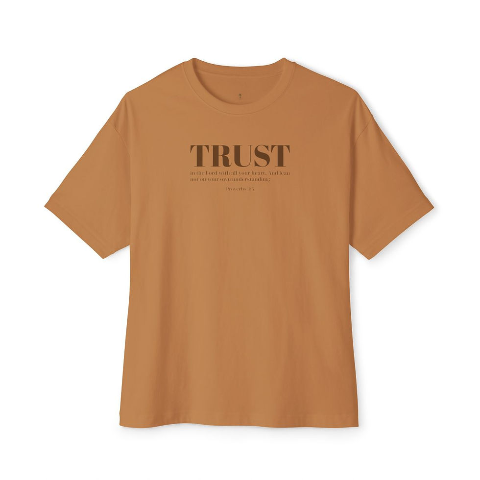 Thumbnail: Trust in the Lord - Proverbs 3:5 - oversized tee