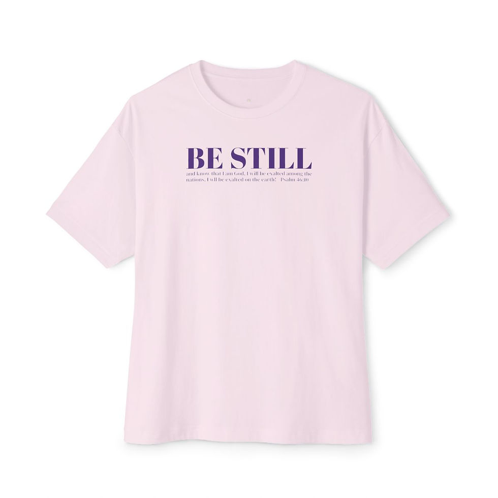 Thumbnail: Trust and Peace - Psalm 46:10 - oversized tee